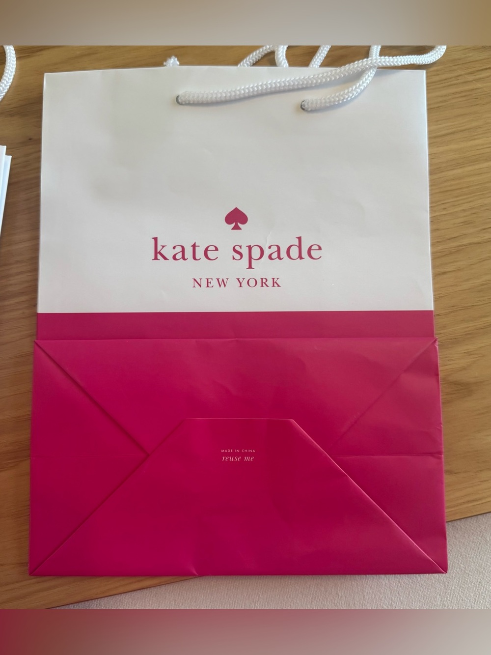 kate spade Pink and White Gift Bag & Box Set bridal shower party decor - Picture 13 of 16